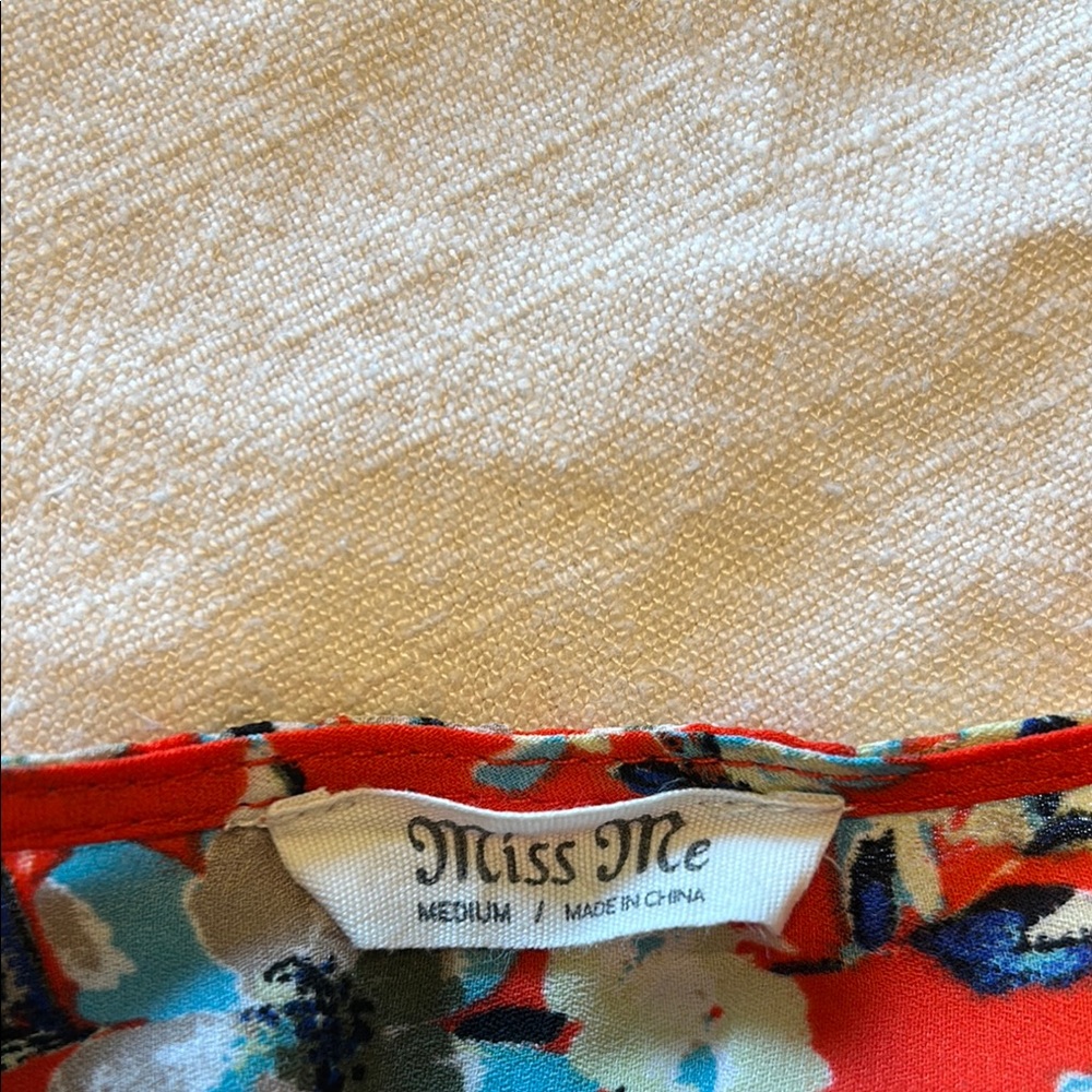 Miss Me Red Floral Maxi Dress - Picture 7 of 7